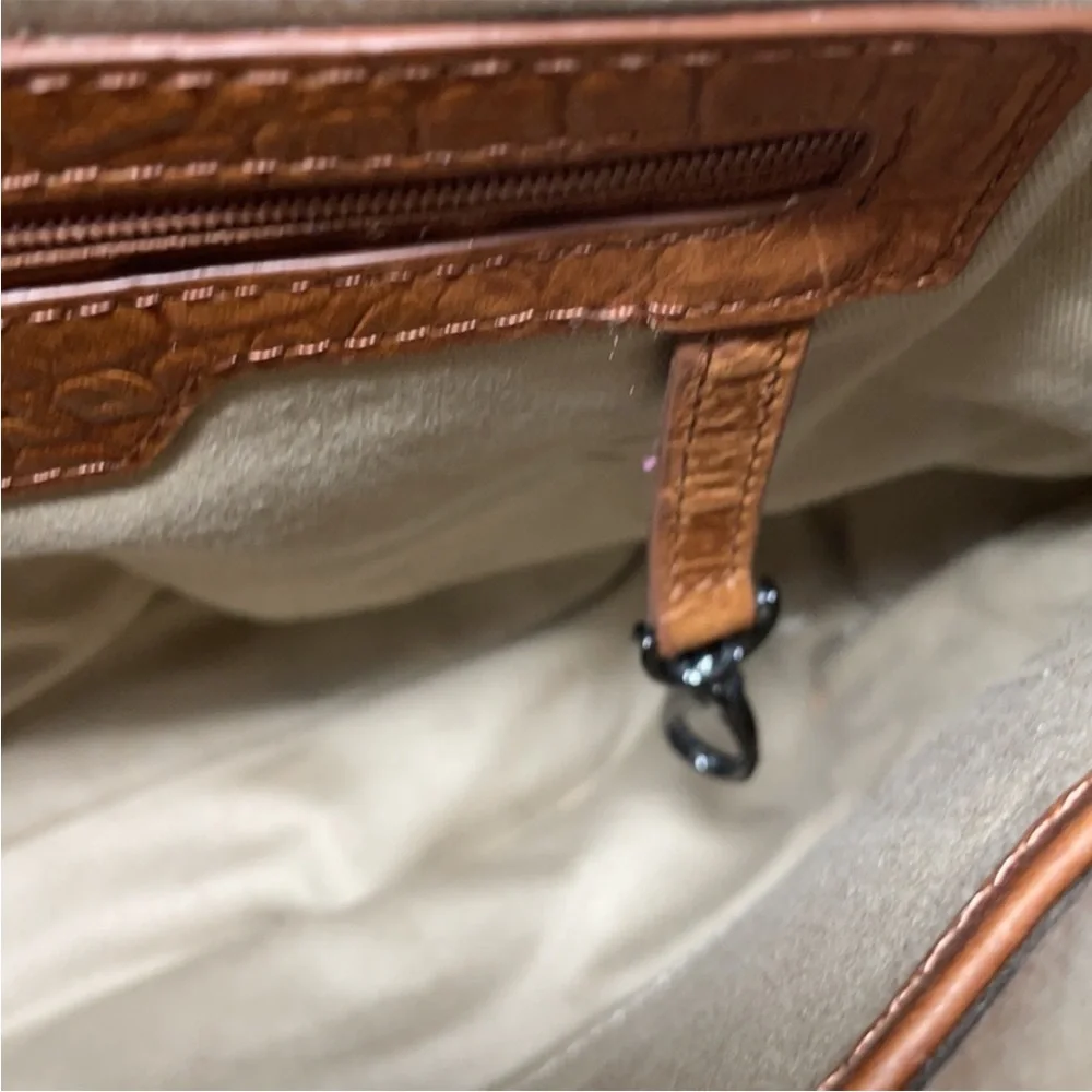 Kenneth Cole New York Brown Leather Messenger Bag Cognac